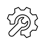 Rouage avec clé à molette